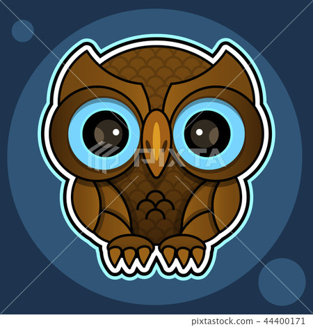 Owl or owl bird sketch vector isolated icon. Owl or owl bird sketch vector isolated icon. 44400171