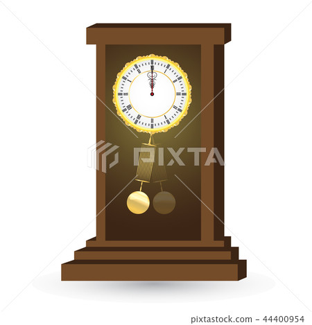vector illustration of old antique pendulum clock vector illustration of old antique pendulum clock 44400954
