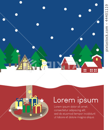 Christmas Day background,Snow landscape, brochure  44401119