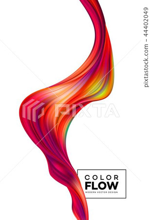 Modern colorful flow poster. Wave Liquid shape in color background. Art design for your design Modern colorful flow poster. Wave Liquid shape in color background. Art design for your design 44402049