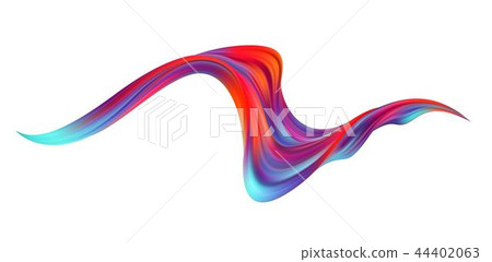 Modern colorful flow poster. Wave Liquid shape in color background. Art design for your design 44402063