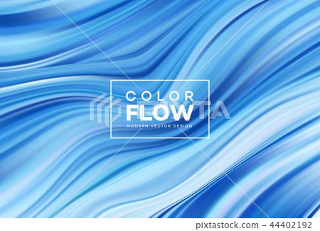 Modern colorful flow poster. Wave Liquid shape in color background. Art design for your design 44402192