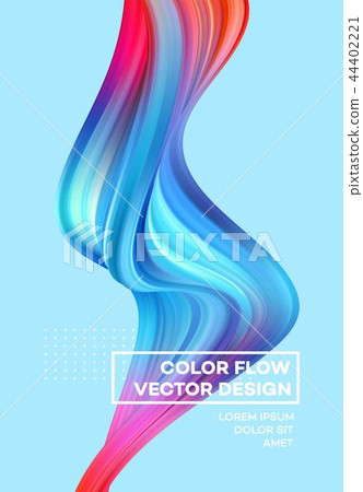 Modern colorful flow poster. Wave Liquid shape in color background. Art design for your design Modern colorful flow poster. Wave Liquid shape in color background. Art design for your design 44402221