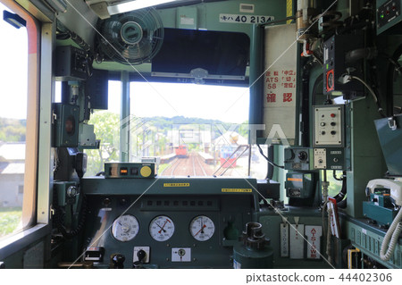 a Train driver in the control room , color image 44402306