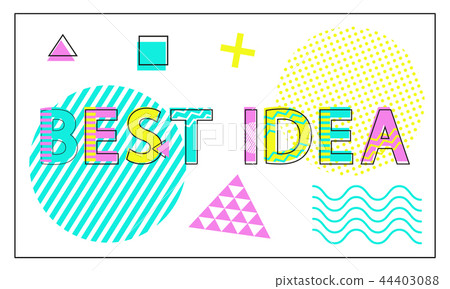 Best Idea Banner with Geometric Figures and Lines 44403088