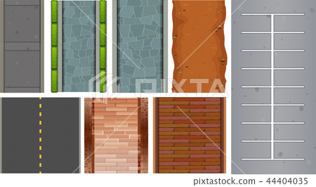 Set of aerial view of road Set of aerial view of road 44404035