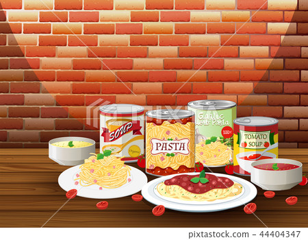 Set of pasta with different sauce Set of pasta with different sauce 44404347