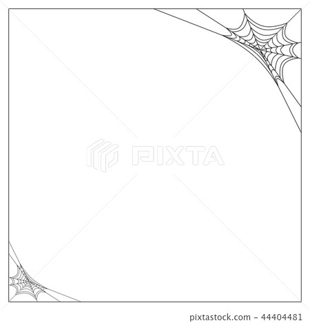 spiderweb frame, border, divider isolated on white spiderweb frame, border, divider isolated on white 44404481