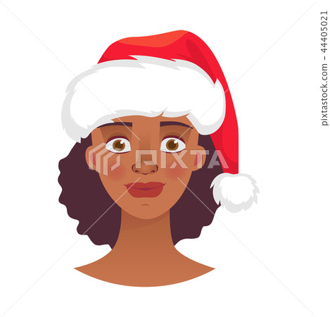face of African woman in hat 44405021