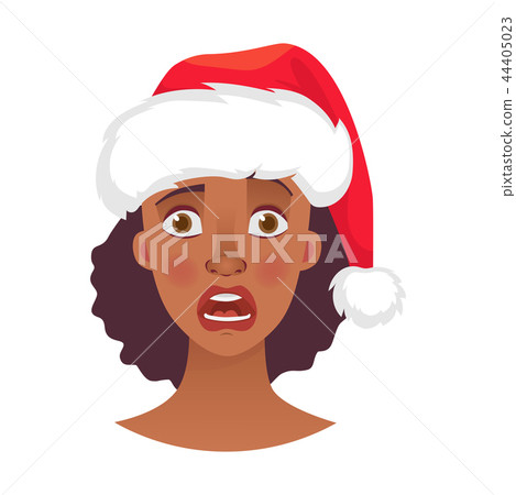 face of African woman in hat 44405023