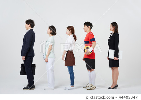 Professionals, colleagues, men, women, Koreans 44405347
