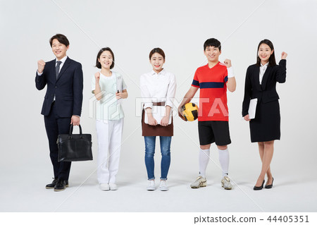 專業人士，同事，男士，女士，韓國人 44405351