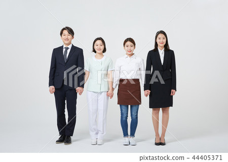 Professionals, colleagues, men, women, Koreans 44405371