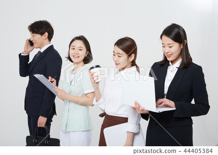 專業人士，同事，男士，女士，韓國人 44405384