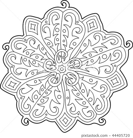 Beautiful floral pattern for coloring book page Beautiful floral pattern for coloring book page 44405720