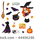 Halloween witch set 44406286