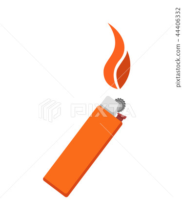 Burning Lighter Icon Vector Illustration Isolated 44406332