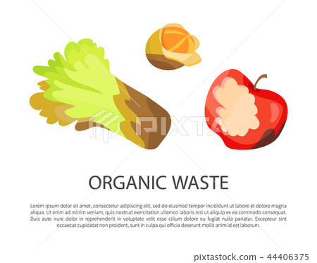 Organic Waste Poster Text Vector Illustration Organic Waste Poster Text Vector Illustration 44406375