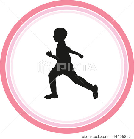 runner silhouette vector 44406862