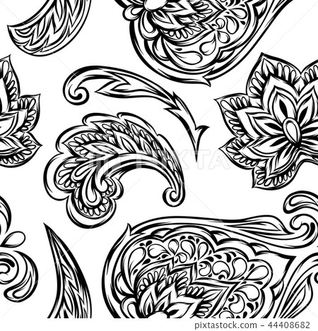 Indian ethnic seamless pattern. 44408682