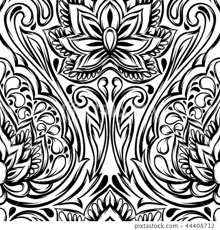 Indian ethnic seamless pattern. 44408712