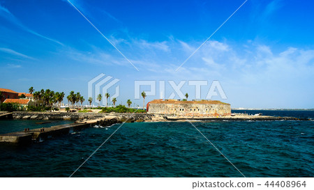 Slavery fortress on Goree island, Dakar Senegal 44408964