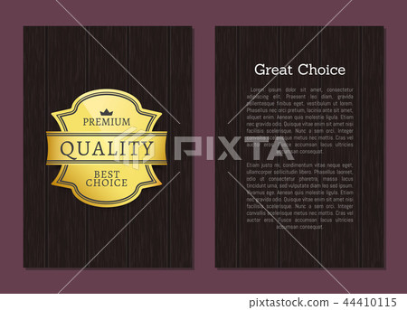 Great Choice Premium Quality Gold Label with Text 44410115