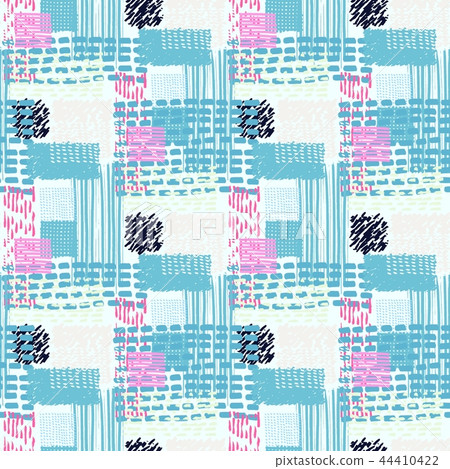Memphis seamless  pattern in retro style. 44410422