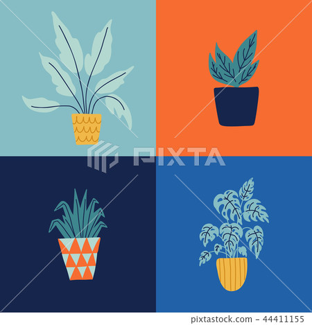 Seamless pattern with garden tools and flower pots. Seamless pattern with garden tools and flower pots. 44411155