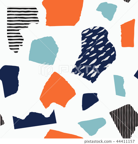 Trendy vector seamless pattern with abstract forms. Trendy vector seamless pattern with abstract forms. 44411157