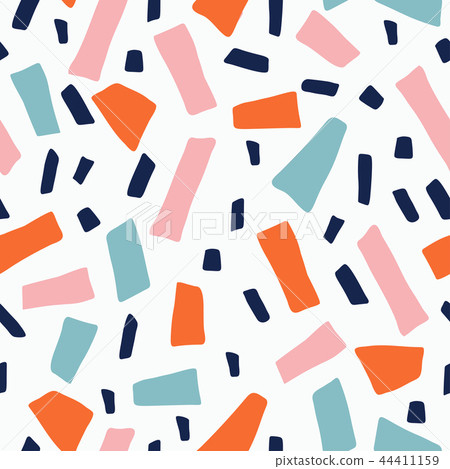 Trendy vector seamless pattern with abstract forms. Trendy vector seamless pattern with abstract forms. 44411159