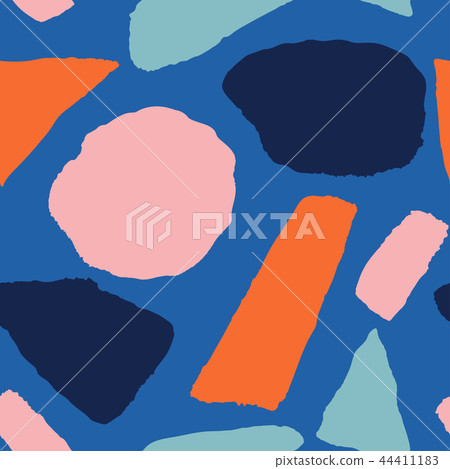 Trendy vector seamless pattern with abstract forms. Trendy vector seamless pattern with abstract forms. 44411183