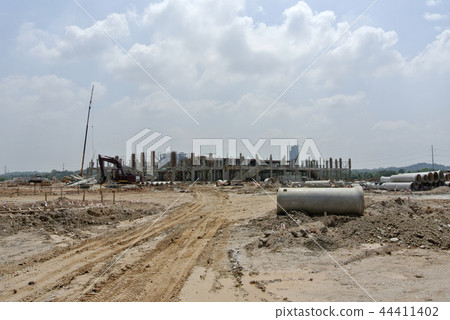 Construction site on progress. Construction site on progress. 44411402