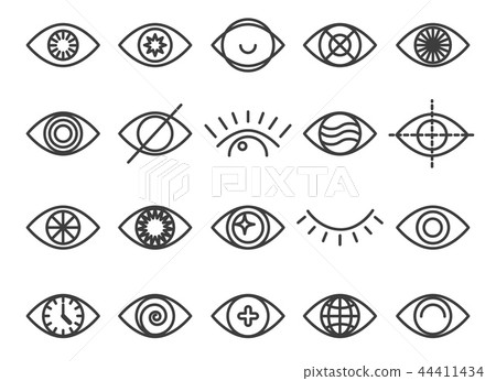 Human eye icon set Human eye icon set 44411434