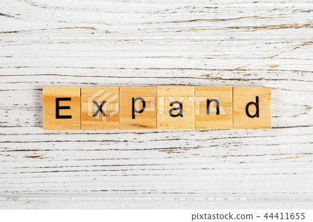 EXPAND word made with wooden blocks concept EXPAND word made with wooden blocks concept 44411655