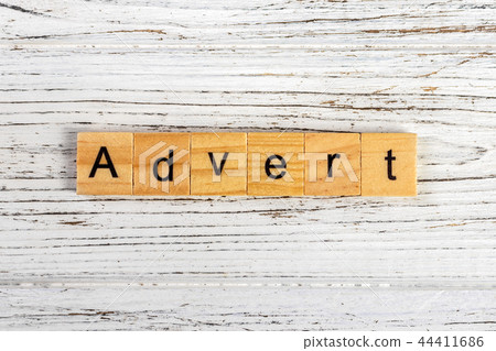 ADVERT word made with wooden blocks concept 44411686