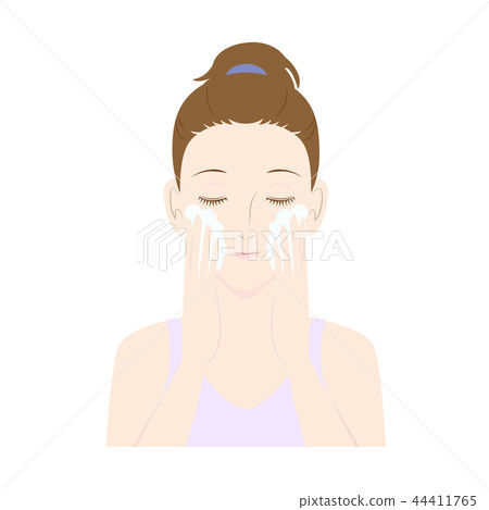 Women who are washing their face 44411765