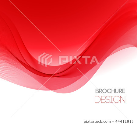 Abstract vector background with red smooth color wave. Abstract vector background with red smooth color wave. 44411915