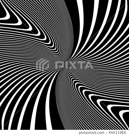 Abstract op art design. Lines texture. - Stock Illustration [44411968 ...