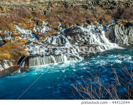 Hraunfossar waterfall in Iceland 44412044
