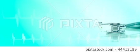 stethoscope on glowing blue background 44412189