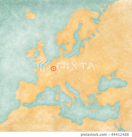 Map of Europe - Luxembourg 44412488