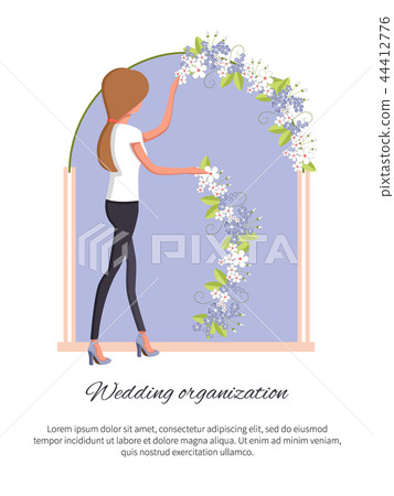 Wedding Organization Poster Vector Illustration 44412776
