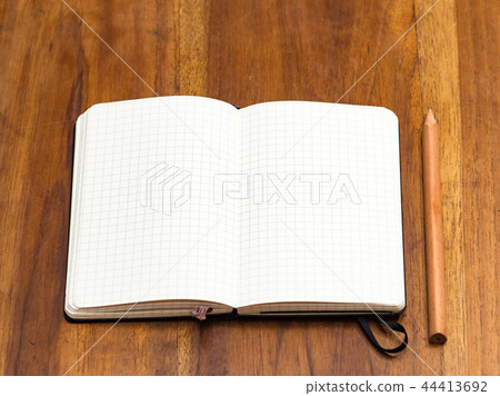 Blank notebook with pencil Blank notebook with pencil 44413692
