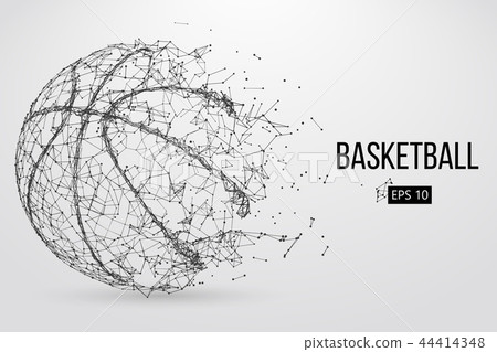 Silhouette of a basketball ball. Vector illustration 44414348