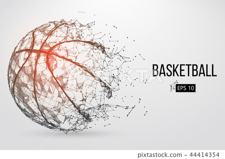 Silhouette of a basketball ball. Vector illustration 44414354