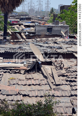 View on Dharavi slums in Mumbai, India  44415060