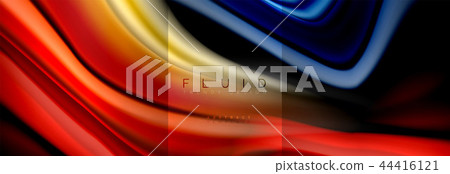 Rainbow fluid abstract shapes, liquid colors design, colorful marble or plastic wavy texture Rainbow fluid abstract shapes, liquid colors design, colorful marble or plastic wavy texture 44416121