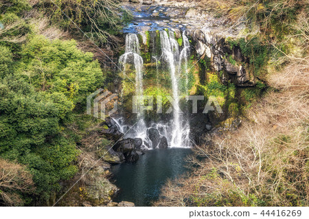 Cheonjeyeon Waterfalls in jeju island Cheonjeyeon Waterfalls in jeju island 44416269