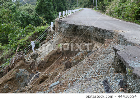 Landslide caused by heavy rain Landslide caused by heavy rain 44416554